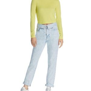 Pistola Fold Over Relaxed Straight Leg Jeans